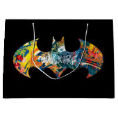 Batman Logo Neon/80s Graffiti Large Cadeautasje (Voorkant)