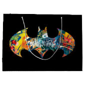 Batman Logo Neon/80s Graffiti Large Cadeautasje (Achterkant)