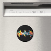 Batman Logo Neon/80s Graffiti Magneet (Insitu (Vaatwasser))