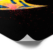 Batman Logo Neon 80's Graffiti Poster (Hoek)