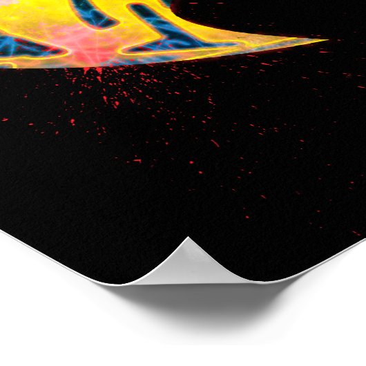 Batman Logo Neon 80's Graffiti Poster (Hoek)