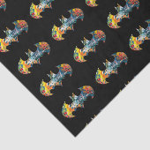 Batman Logo Neon/80s Graffiti Tissuepapier (Detail)