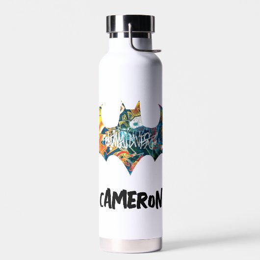 Batman Logo Neon 80's Graffiti Waterfles (Links)
