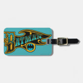 Batman |  Logo Turquoise Bagagelabel (Voorkant horizontaal)
