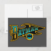 Batman |  Logo Turquoise Briefkaart (Voorkant / Achterkant)