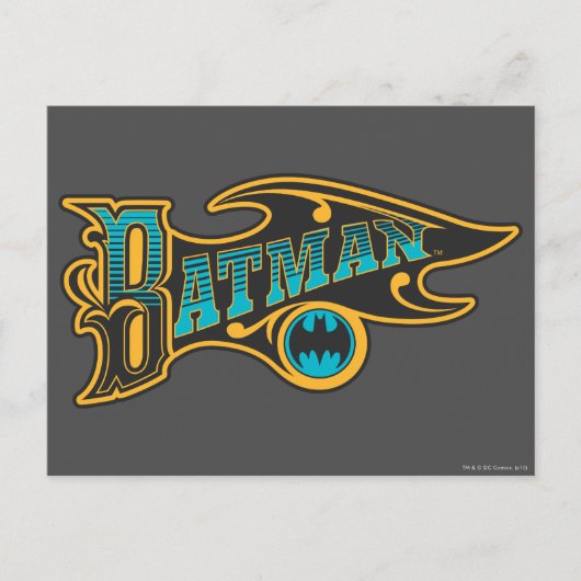 Batman |  Logo Turquoise Briefkaart (Voorkant)