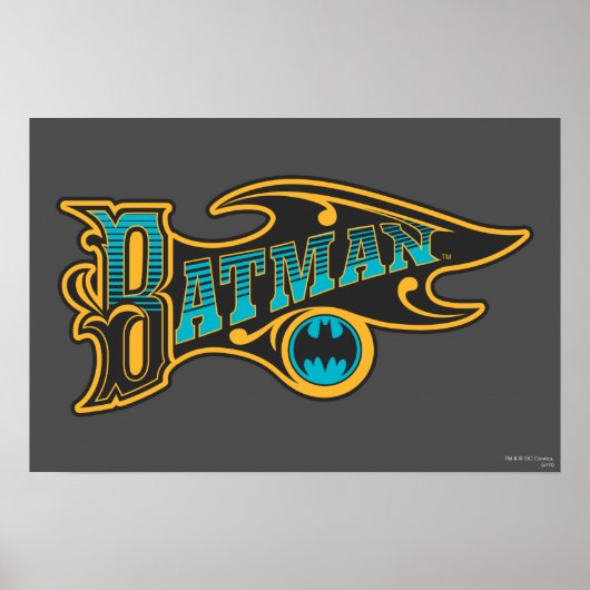 Batman |  Logo Turquoise Poster (Voorkant)