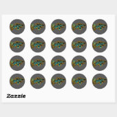 Batman |  Logo Turquoise Ronde Sticker (Vel)