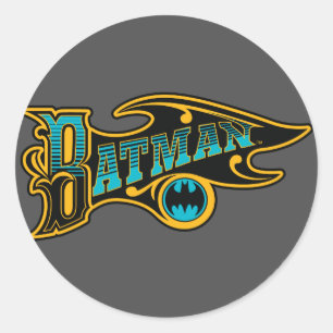 Batman Logo Turquoise Ronde Sticker