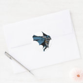 Batman loopt met gekletter ronde sticker (Envelop)