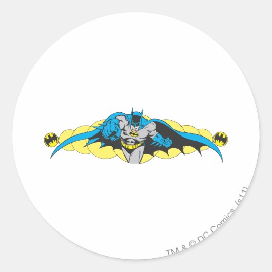 Batman Lunges Forward Ronde Sticker (Voorkant)