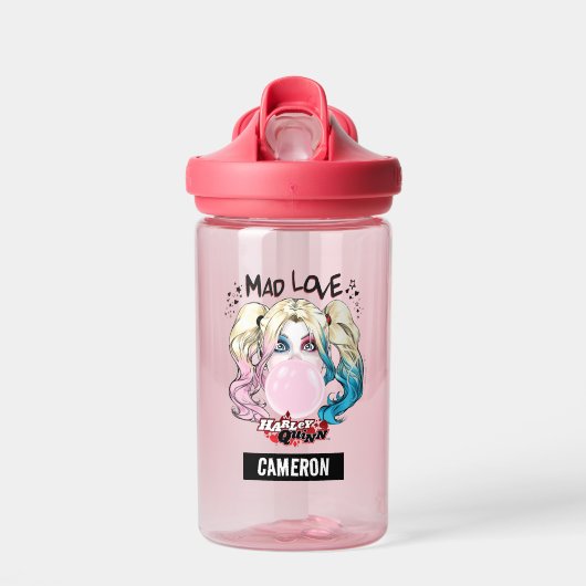 Batman | Mad Love Harley Quinn | Jouw namen toevoe Waterfles (Voorkant)