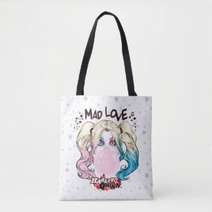 Batman Mad Love Harley Quinn kauwgom Tote Bag