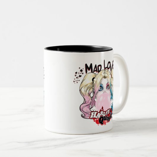 Batman | Mad Love Harley Quinn kauwgom Tweekleurige Koffiemok (Voorkant rechts)