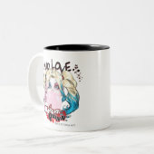 Batman | Mad Love Harley Quinn kauwgom Tweekleurige Koffiemok (Voorkant links)