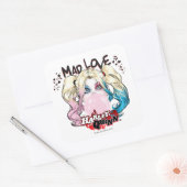 Batman | Mad Love Harley Quinn kauwgom Vierkante Sticker (Envelop)