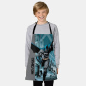 Batman met achtergrond stad schort (Gedragen)