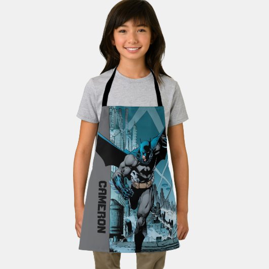 Batman met achtergrond stad schort (Insitu)