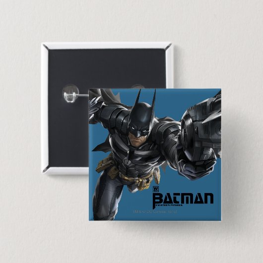 Batman met Batclaw Vierkante Button 5,1 Cm (Voorkant /achterkant)