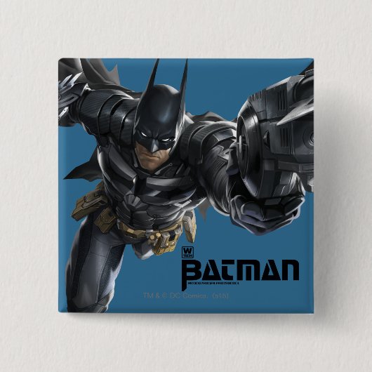 Batman met Batclaw Vierkante Button 5,1 Cm (Voorkant)