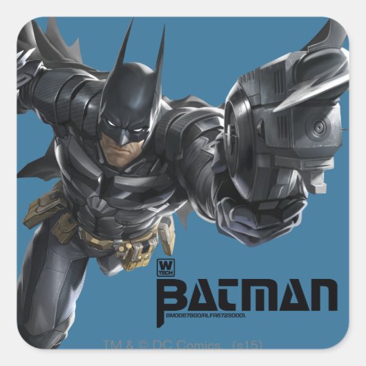 Batman met Batclaw Vierkante Sticker (Voorkant)