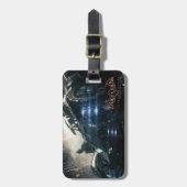 Batman met Batmobile in de regen Bagagelabel (Voorkant verticaal)