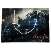 Batman met Batmobile in de regen Large Cadeautasje (Voorkant)