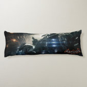 Batman met Batmobile in de regen Lichaamskussen (Achterkant)