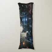 Batman met Batmobile in de regen Lichaamskussen (Voorkant Verticaal)