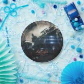 Batman met Batmobile in de regen Papieren Bordje (Feest)