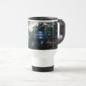 Batman met Batmobile in de regen Reisbeker (Voorkant rechts)