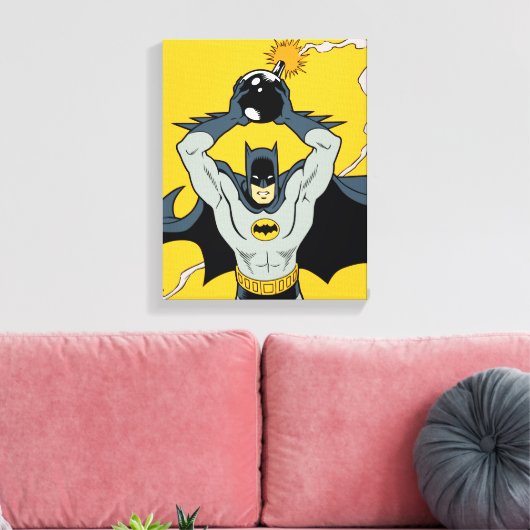Batman met Bomb Canvas Afdruk (Insitu (Woonkamer))
