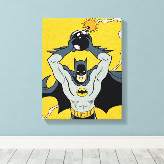 Batman met Bomb Canvas Afdruk (Insitu (Houten vloer))