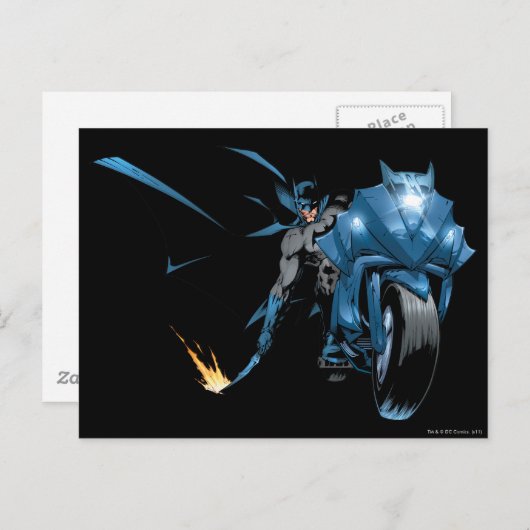 Batman met cyclus briefkaart (Voorkant / Achterkant)