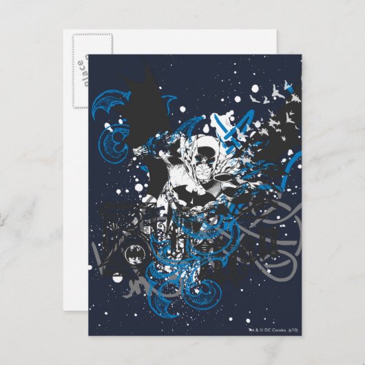 Batman met Knotwork Collage Briefkaart (Voorkant / Achterkant)