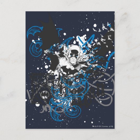 Batman met Knotwork Collage Briefkaart (Voorkant)