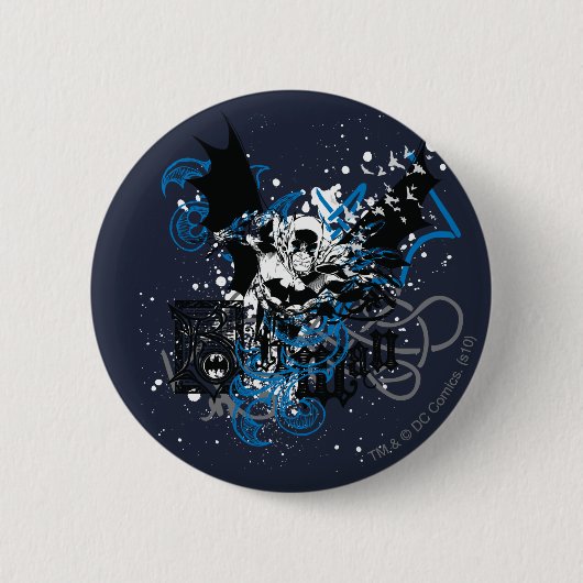Batman met Knotwork Collage Ronde Button 5,7 Cm (Voorkant)