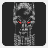 Batman met mantra vierkante sticker (Voorkant)