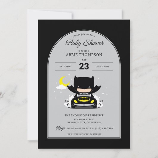 Batman - Moon and Stars Baby shower Kaart (Voorkant)