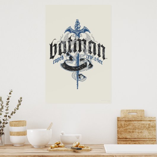 Batman | Naam met zwaard Logo Poster (Keuken)