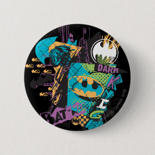 Batman Neon The Dark Knight Collage Ronde Button 5,7 Cm