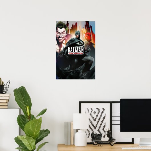 Batman onder het Rode Hood Poster (Thuiskantoor)
