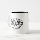 Batman | OntwerpLogo Tweekleurige Koffiemok (Voorkant links)