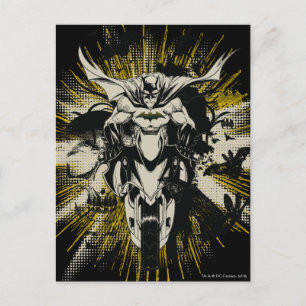 Batman op Bike Briefkaart