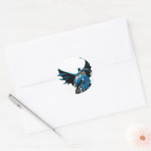 Batman op cyclus ronde sticker (Envelop)