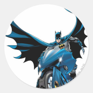 Batman op cyclus ronde sticker