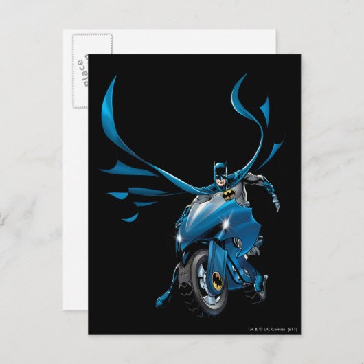 Batman op fiets briefkaart (Voorkant / Achterkant)