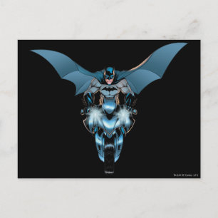 Batman op fiets met cape briefkaart