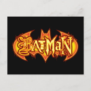 Batman   Oranje seizoensgebonden Logo Briefkaart