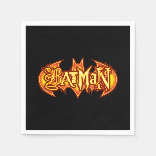 Batman | Oranje seizoensgebonden Logo Servet (Voorkant)